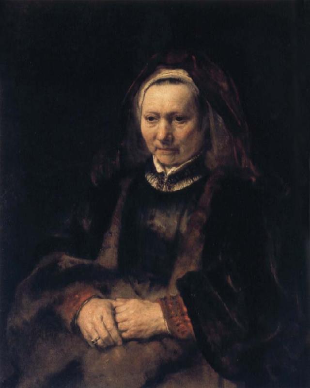 REMBRANDT Harmenszoon van Rijn Portrait of an Elderly Woamn oil painting image